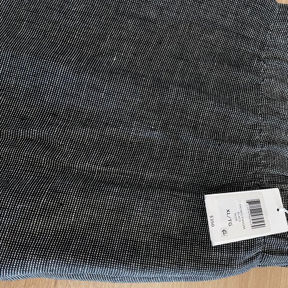 Eileen Fisher - wide leg pants - crop -70 Linen 30 Tencel  black+White XL - Picture 3 of 5